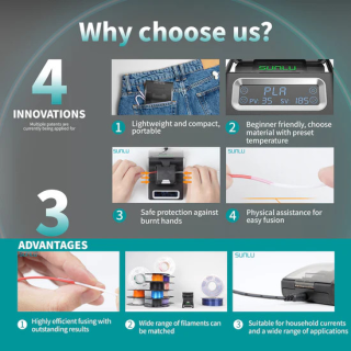 Original Sunlu Filament Connector FC01 Automatic Fusion Splicer Multicolor Filament